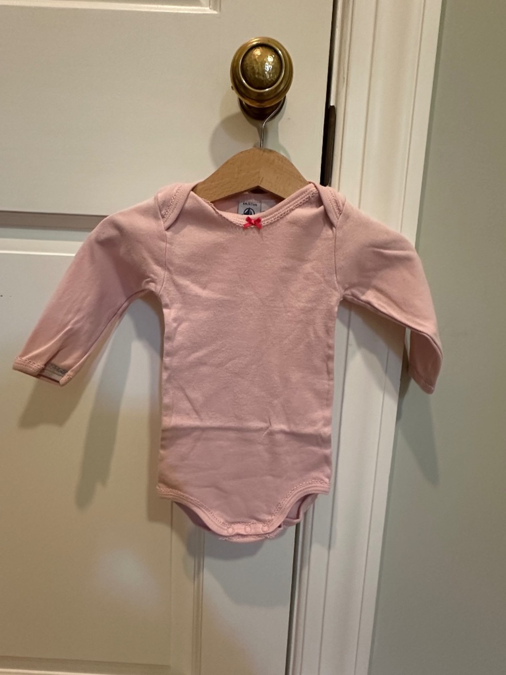 Petit Bateau Dusty Pink Long Sleeve Bodysuit 6M 67 cm
